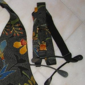 Men's Kente SUSPENDERS BRACES W Leather Tabs
